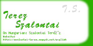 terez szalontai business card